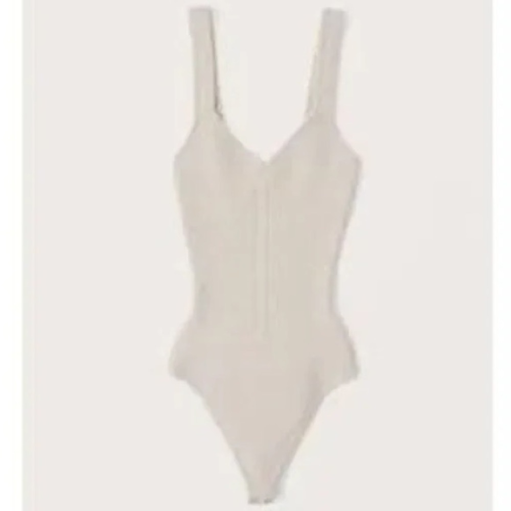 Abercrombie Elevated Knit V-Neck Bodysuit